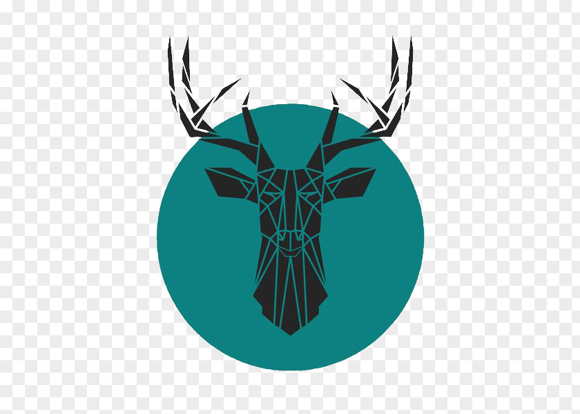 Geometric Deer Stencil Art PNG