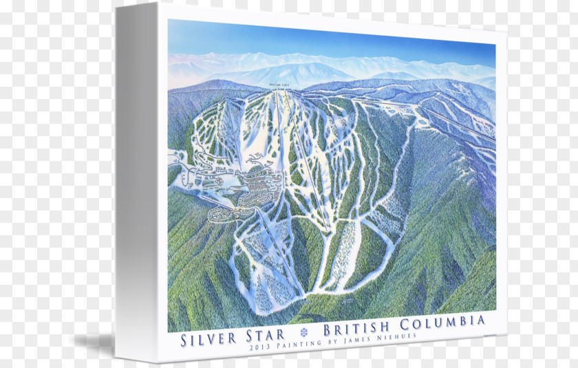 Painting SilverStar Mountain Resort Gallery Wrap Picture Frames Canvas PNG