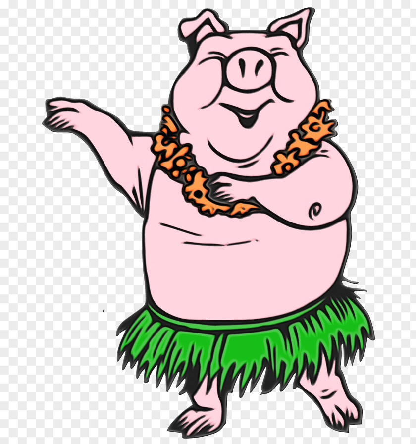 Pig Hula Clip Art Dance PNG