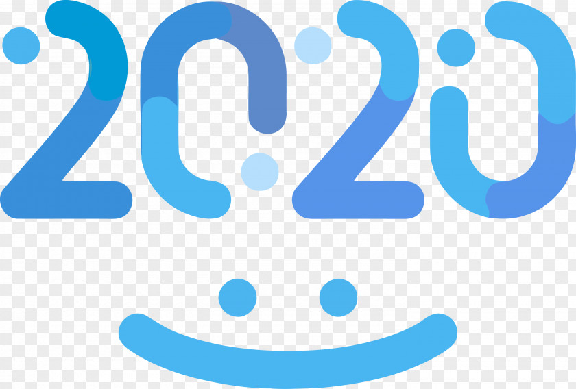 Smile Text Happy New Year 2020 Years PNG