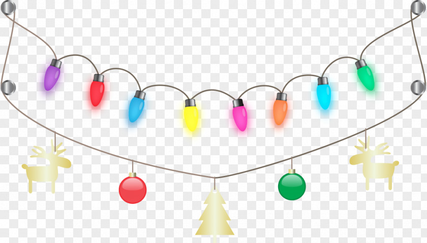 String Lights Christmas Clip Art PNG