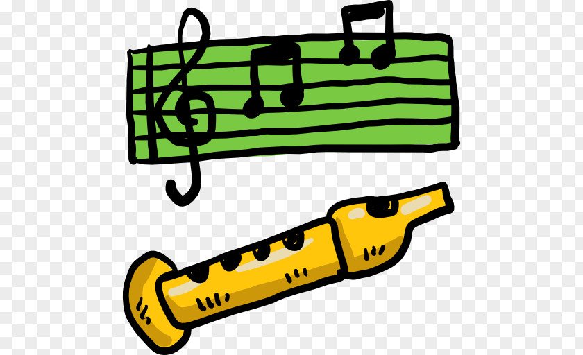 Flute Cartoon Musical Instrument PNG