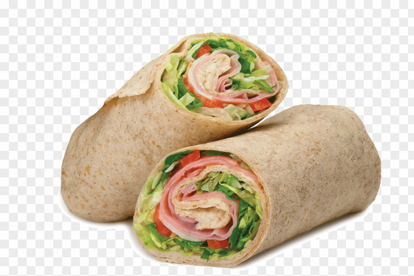 Ham Wrap Club Sandwich Lettuce Fast Food PNG