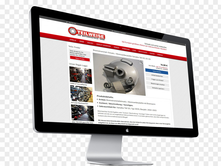 Imac Template Clever Commerce GmbH Referenzen Motorcycle Project PNG