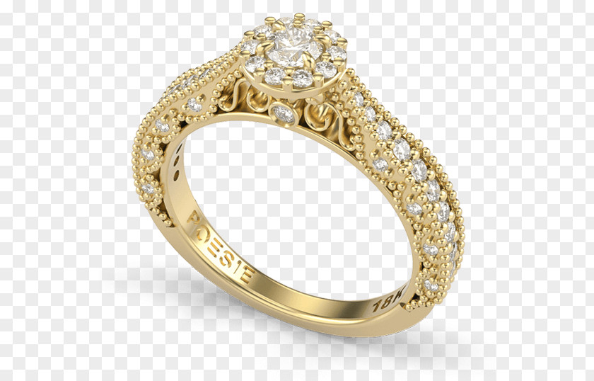Ring Wedding Diamond Engagement Gold PNG