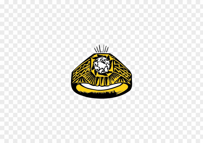 Sparkling Diamond Ring Logo Brand Yellow Pattern PNG