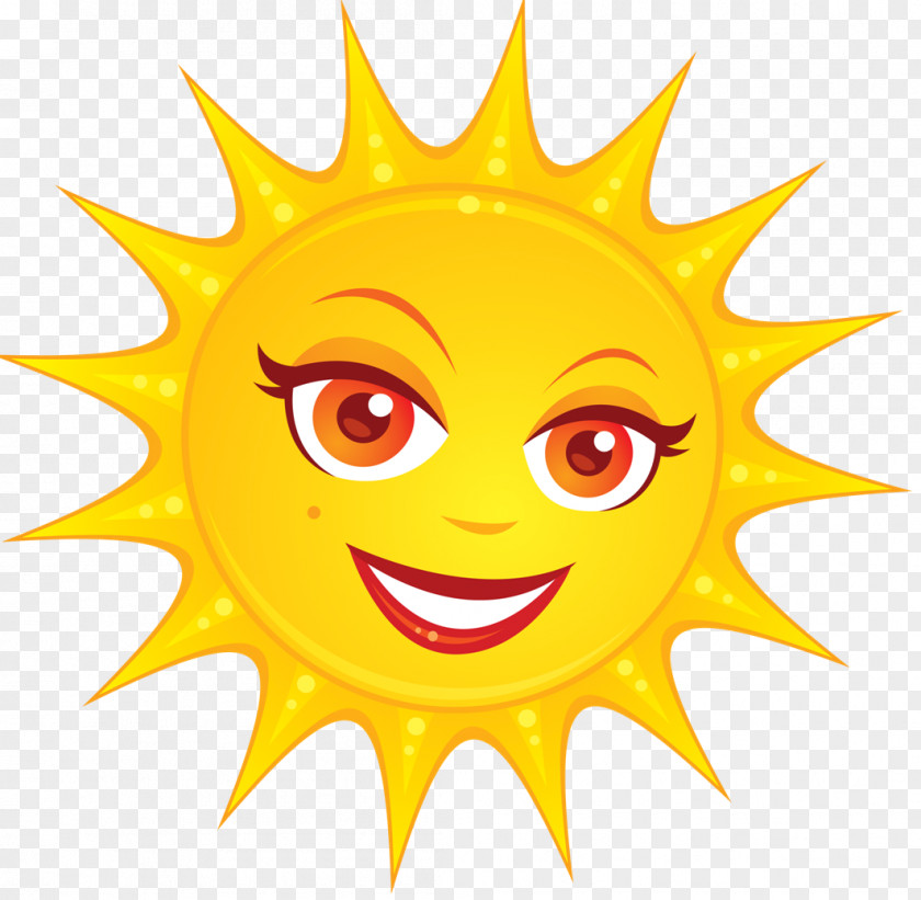 Sun Smiley Clip Art PNG