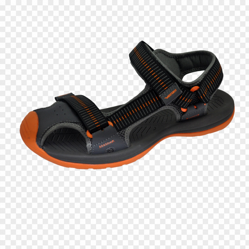 Orange Grey Slide Shoe Sandal PNG