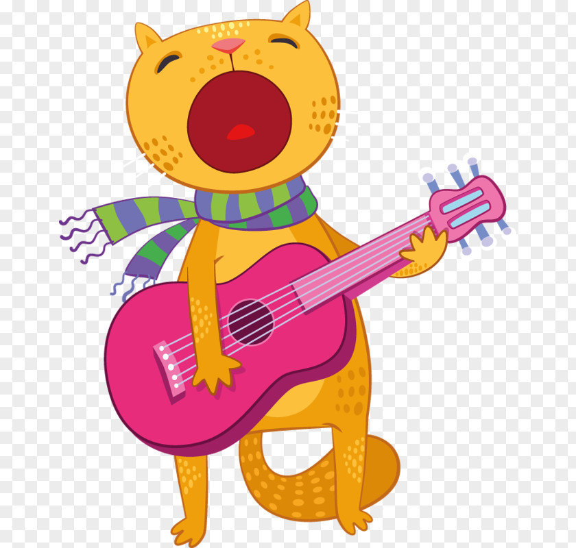 Singing Cat Poster Wallpaper PNG