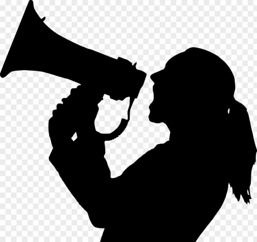 Speak Life Affirmations Silhouette Megaphone Image Art PNG