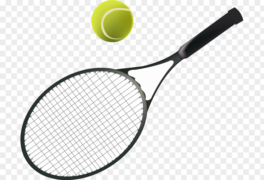 Vector Tennis Racket Ball Rakieta Tenisowa PNG