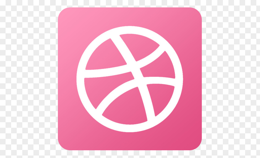 Dribbble Pink Symbol Brand Circle PNG