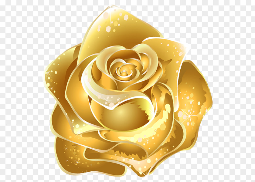 Gold Image Flower Rose Clip Art PNG