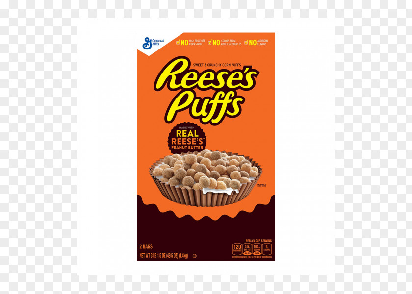Chocolate Reese's Puffs Peanut Butter Cups Breakfast Cereal Candy PNG