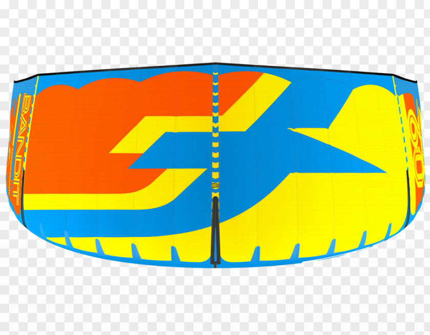 Kitesurfing Power Kite Yellow Color PNG