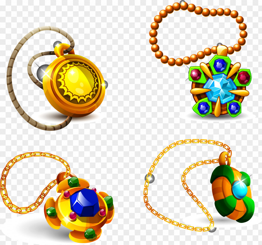 Necklace Yellow Jewellery Circle Bead PNG
