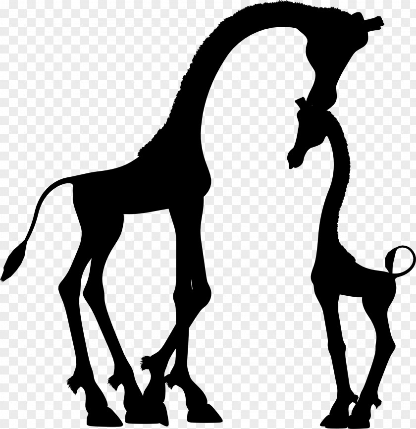 Variation Vector Giraffe Child Silhouette Mother Clip Art PNG