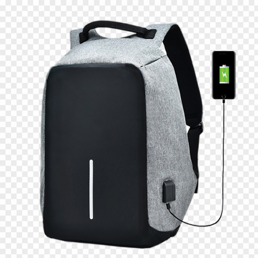 Anti Theft Backpack Battery Charger Laptop Anti-theft System Headphones PNG