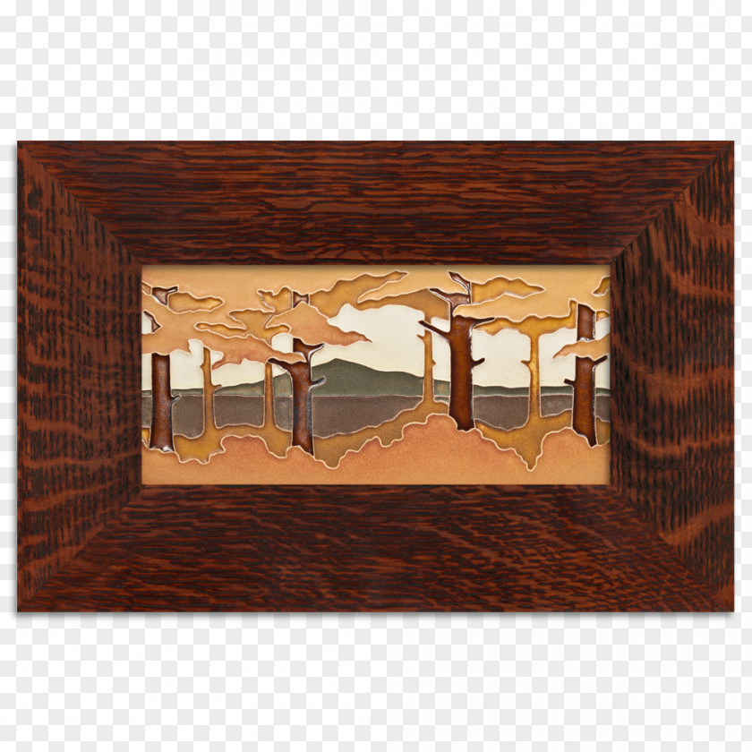 Autumn Landspace Picture Frames Window Motawi Tileworks Framing PNG