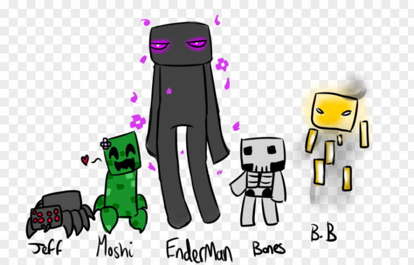 Minecraft Doodle Enderman Video Game Drawing PNG