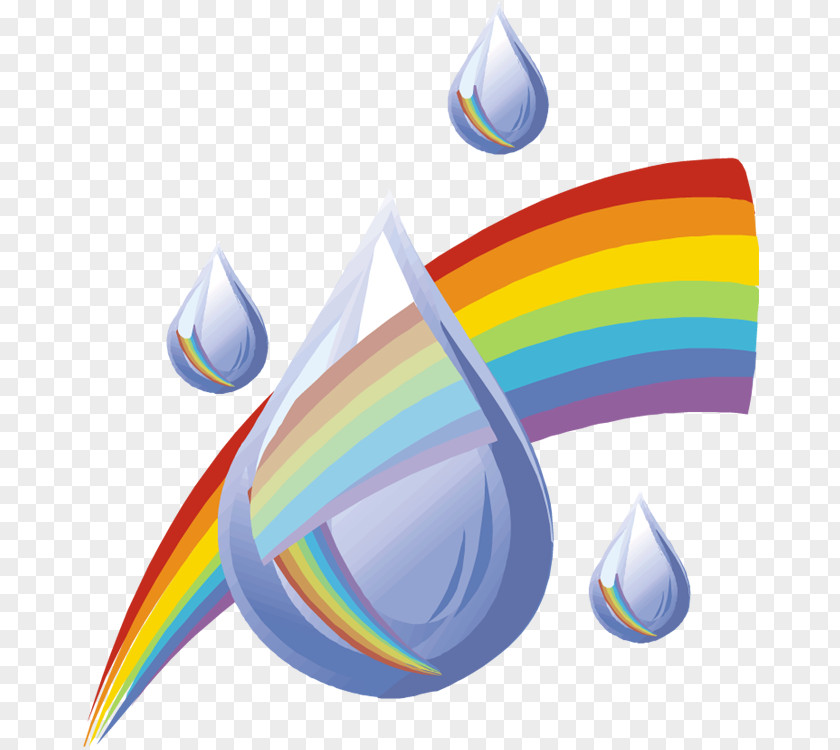 Rainbow Drop Clip Art PNG