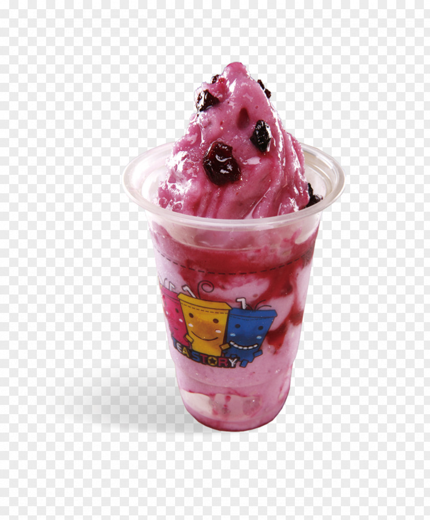Blueberry Ice Cream Milk Mention Sundae Gelato Frozen Yogurt PNG