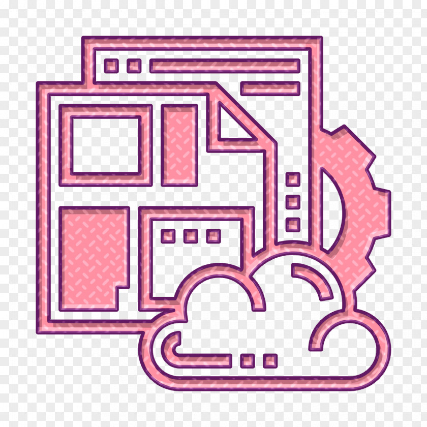 Cloud Service Icon Content Management Setup PNG