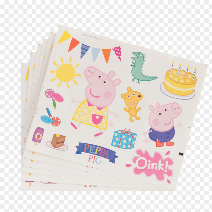 Peppa Pig Blue Puddle Paper 6 Masks And Sticker Sheets Paradise Childrens Activity Gift Stocking Filler Textile PNG