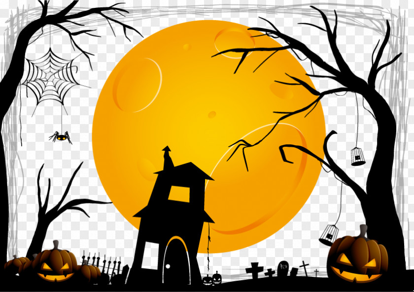 Vector Halloween Background Clip Art PNG