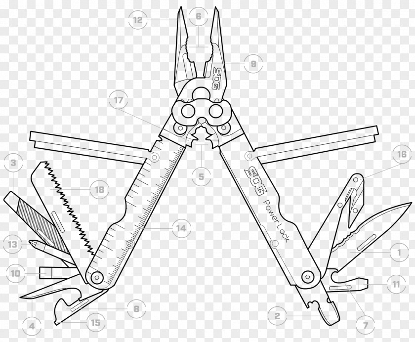 Multi-function Tools & Knives SOG Specialty Tools, LLC Leatherman /m/02csf Line Art PNG