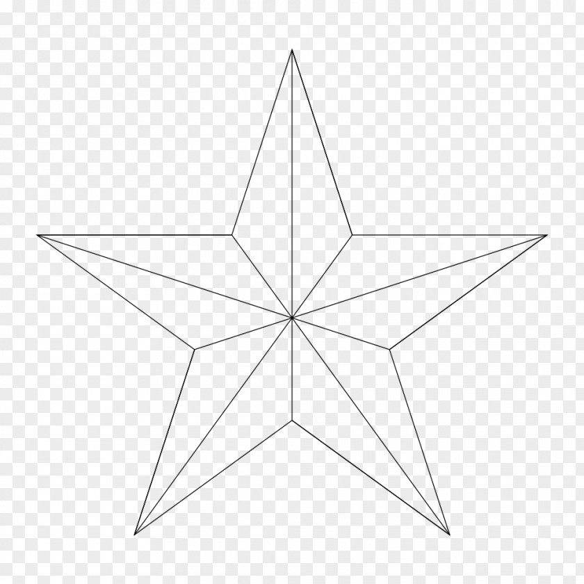 Star Vector Symmetry Point Angle Line Art Pattern PNG