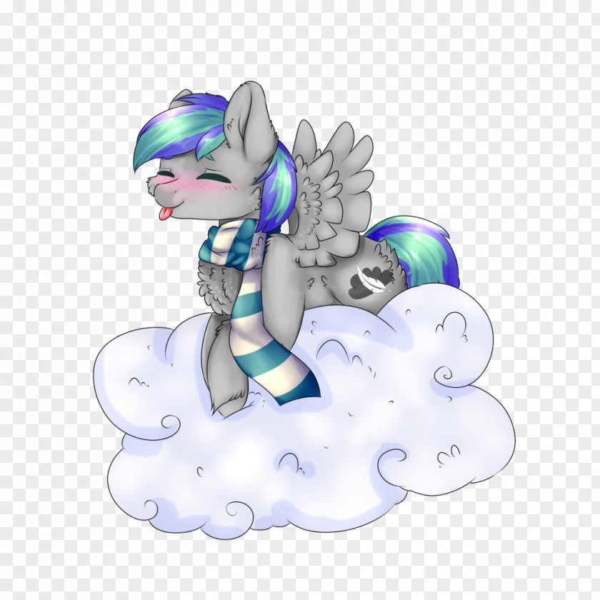 Storm Feather Color Horse Tail Cartoon Figurine PNG