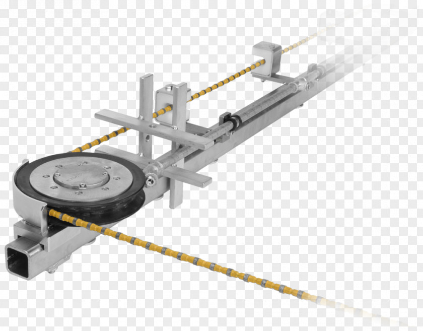 Wireguided Missile Wire Saw Cutting Concrete PNG