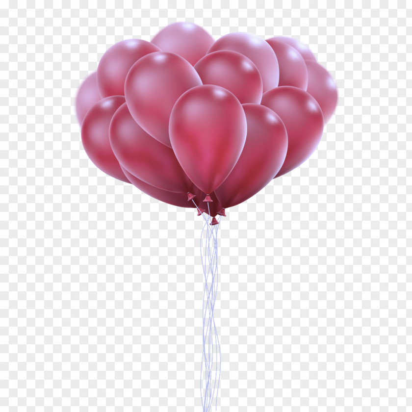 Balloon Party Globos Rojos Pink Luftballons Rot - Metallic (glänzend) Ø 30 Cm PNG