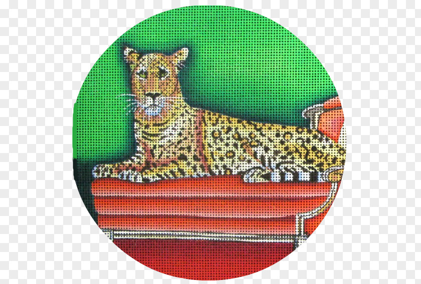 Hand-painted Cat Palm Big Needlepoint Carnivora PNG