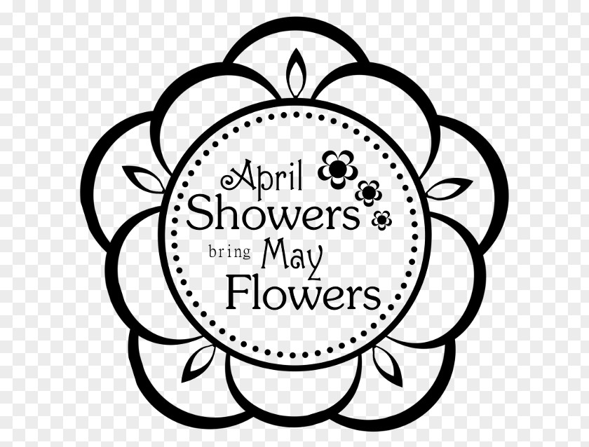 April Showers University Of North Dakota White Black Cloth Napkins Clip Art PNG