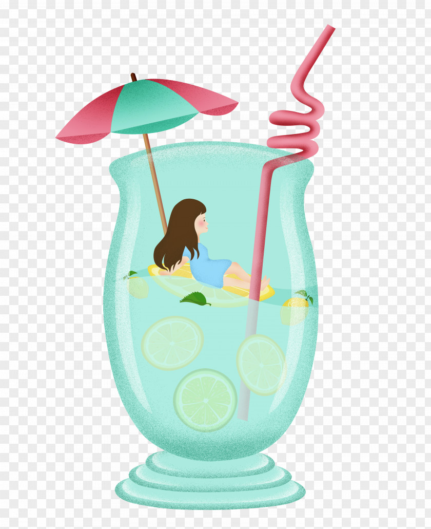 Cartoon Kumquat Lemonade Tea Juice Drink PNG