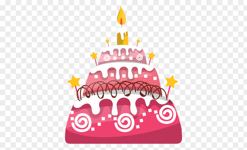 Pink Cake Birthday Torte Decorating PNG