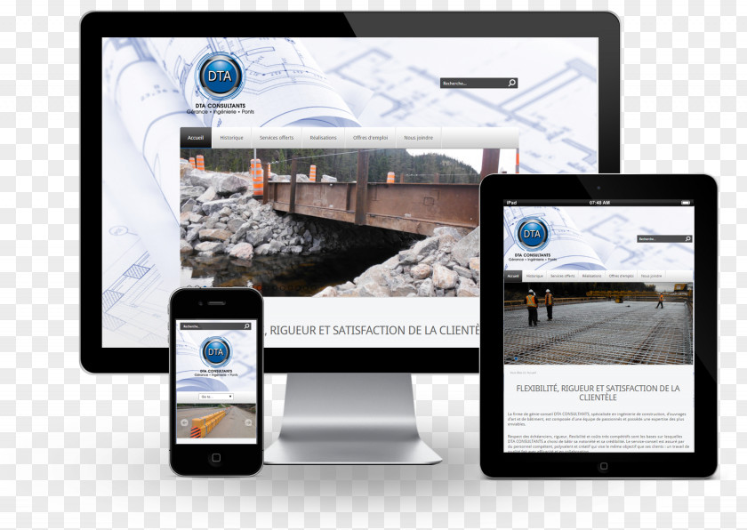 Responsive Web Design EMauricie Page Layout DTA Consultants PNG