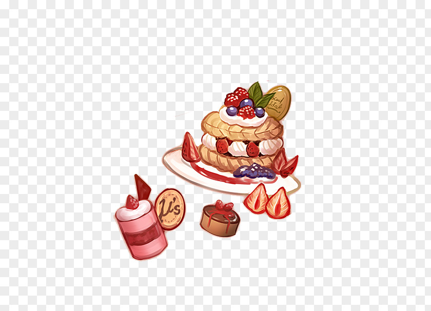 Strawberry Cake Dessert Cream Aedmaasikas PNG