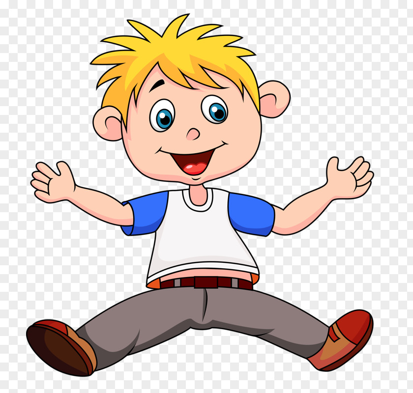 Excited Boy Child Cartoon Illustration PNG