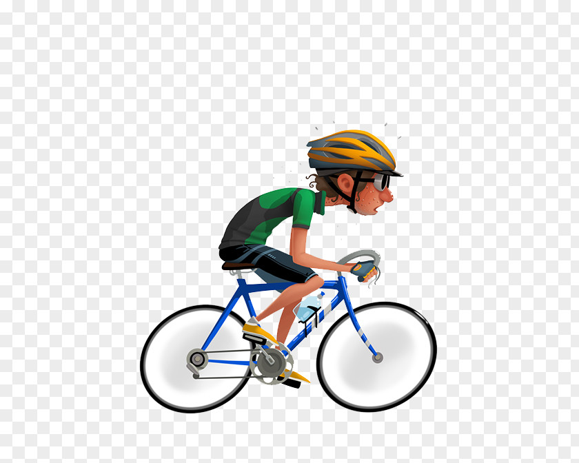 3d Rider Character Bicycle Illustration PNG