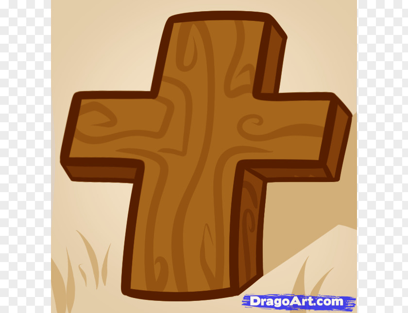 A Cross Drawing Christian Art Sketch PNG