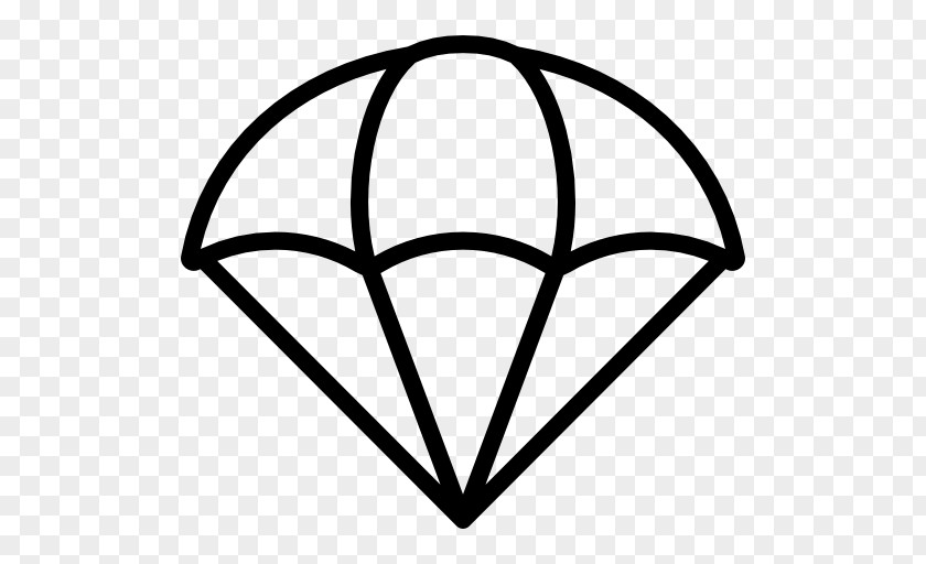 Gliding Parachute Drawing Diamond Line Art PNG