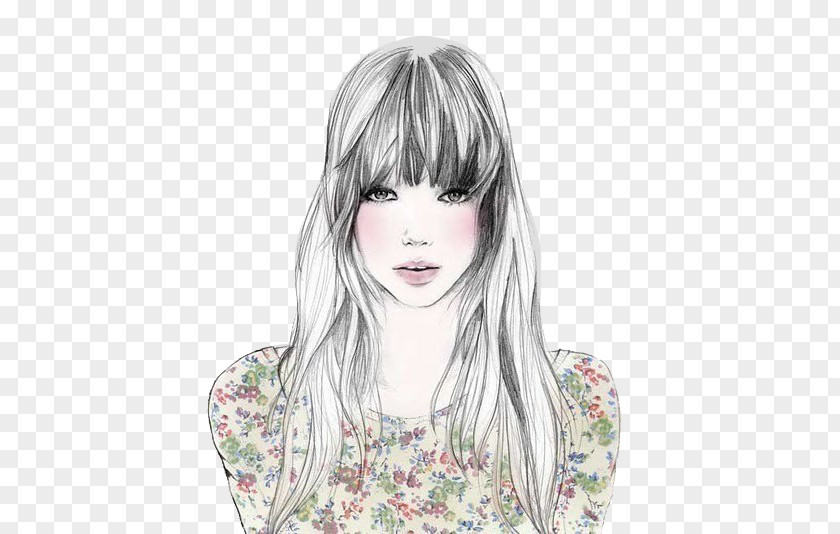 Painting Drawing Bangs Fashion Illustration PNG