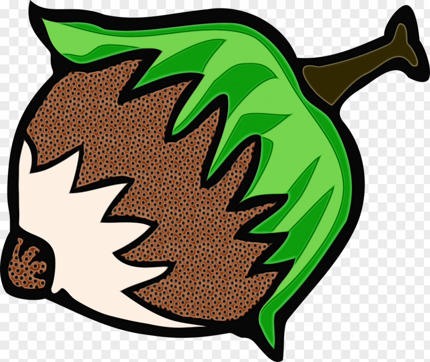 Fish Logo Watercolor Leaf PNG