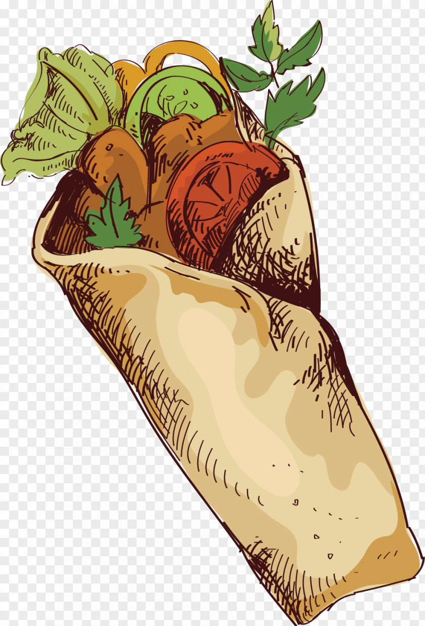 Beef Cake Decoration Vector Fast Food Hamburger Wrap Taquito PNG