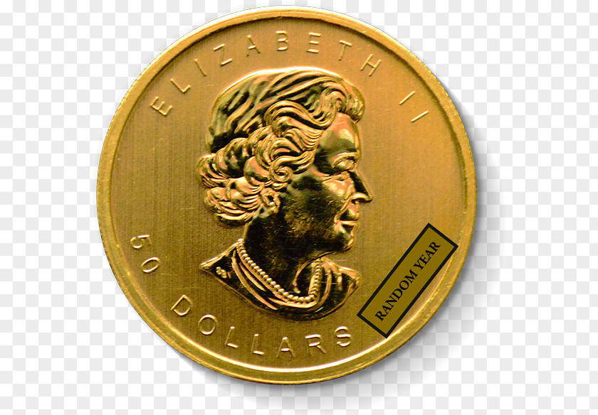 Coin Canadian Gold Maple Leaf PNG