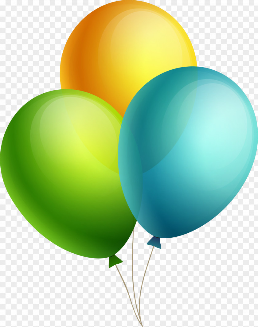 Colorful Floating Balloon Designer PNG