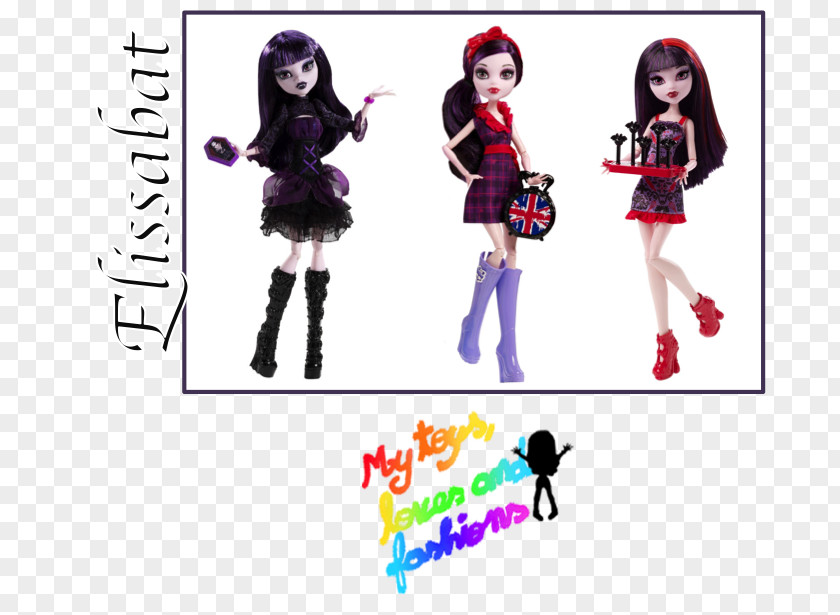 Doll Monster High Frights, Camera, Action! Elissabat Mattel Toy PNG